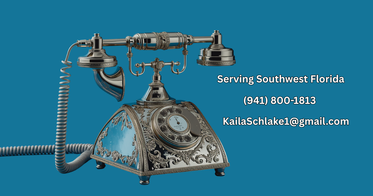Vintage telephone graphic for Golden Thread Interiors serving Southwest Florida