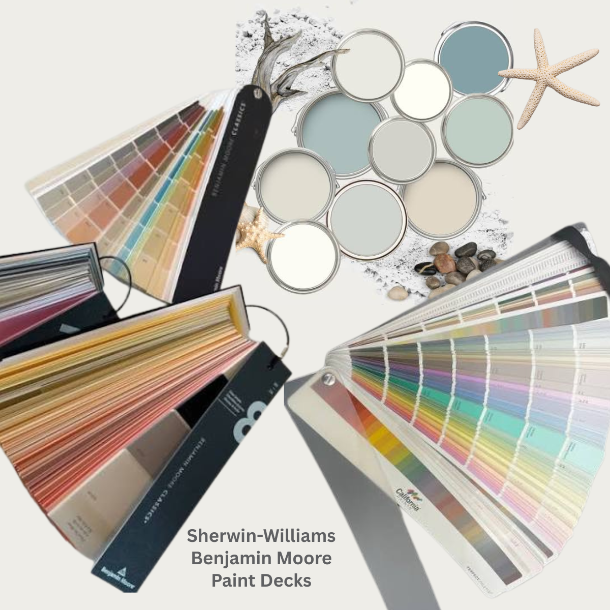  Updated Paint color fan decks from Benjamin Moore and Sherwin-Williams paint companies.
