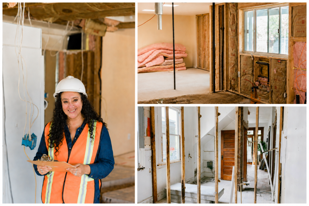 Kaila of Golden Thread Interiors coordinating an interior design project during new construction in Southwest Florida