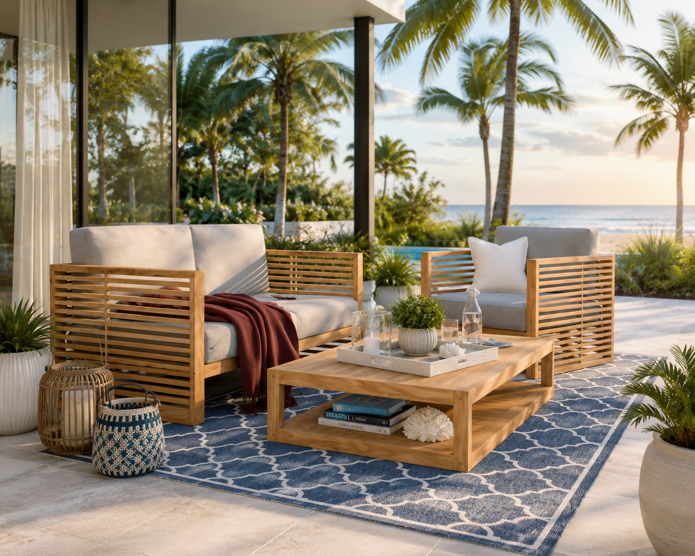 Furniture and accessories for a Southwest Florida outdoor living space